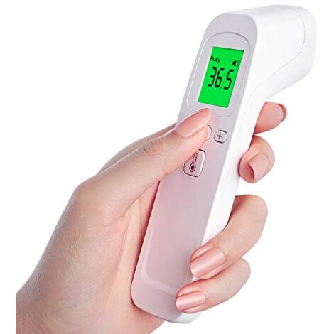 Medizinisches Stirnthermometer Medizinisches Infrarot Berührungsloses Thermometer für Personen (Erwachsene, Kinder, Babys) und Objektoberflächen, LCD-Display, Tonoption, 30 Speicherplätze