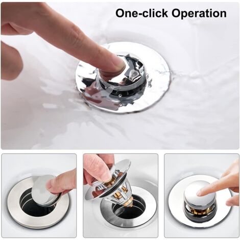 Waschbecken-/Badewannenstopfen Mit Haarsieb – BPA-frei, 6.2x6.2x4.2 Cm, ABS-Kunststoff