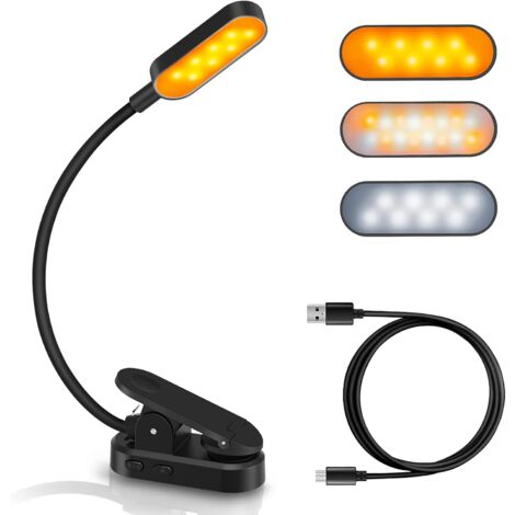 360° flexible Halslampenklemme für Bett, Buch, Nachtlicht für Nacht- und Nachttischlampe (1/2)