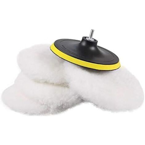 QUARKZMAN 6x Filz-Polierpads 100mm - Lammwolle Polierscheiben Für Auto & Oberflächen