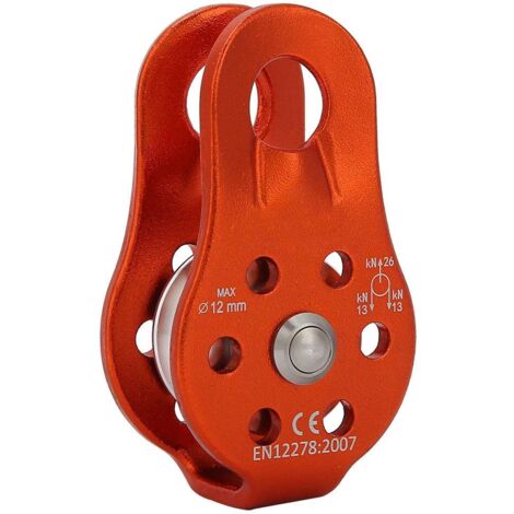 Hochleistungs-Einzelseil-Flaschenzug aus Aluminiumlegierung für 12-mm-Seilklettern 26KN NPTERBL