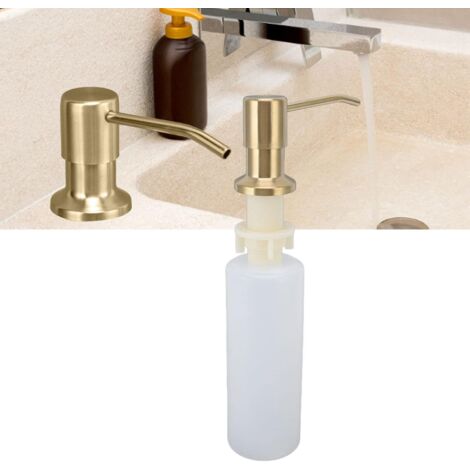 Gaeirt Spülbeckenseifenspender – 300 Ml, 360° Drehbar, Einfache Installation, Gold – Für Küche & Bad