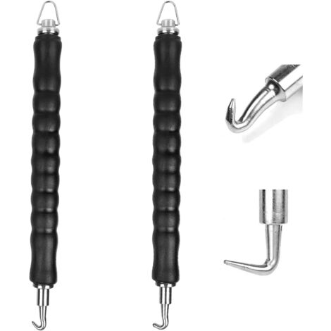 2PCS Wire Twister, automatischer Drahtbinder für Bewehrungsstäbe, Straight Hook Twister und gebogene Wire Twister-Werkzeuge (1/5)