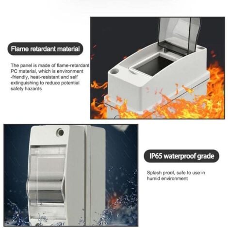 Coffret Electrique Etanche Exterieur IP65, 2 Modules, ABS de Surface en Plastique, Boite de Boitier Etanche Electrique Exterieur, Armoire de Contrôle, Coffret Modulaire Boitier de Jonction (2 Way)