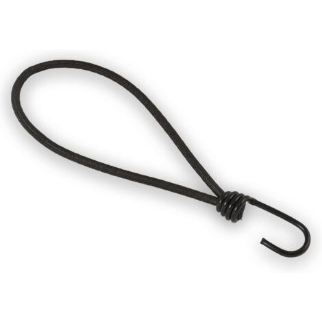 25 Stück Gummiband mit Haken 20cm Planen-Expanderspanner mit Spiralhakenschlaufe 200mm Ø 6mm Expanderschlaufe schwarz (1/4)