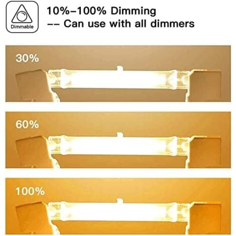 Lot de 5 R7S Ampoule Halogène 118mm 400W 230V, Tige Halogène R7S 118mm, Ampoule Halogène r7s Lampe Tige Halogène Dimmable pour Spot de Bâtiment, Eclairage Paysage de Travail, Eclairage Salon
