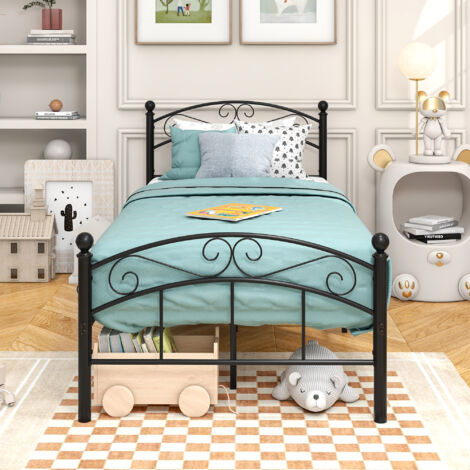 Lexiou Lettino per bambini 90 x 200 cm, in legno con