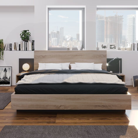 DADEA Letto Matrimoniale 160x200 Cm Con Contenitore E 4 Cassetti, Testiera Con Ripiano E Porta USB - 4