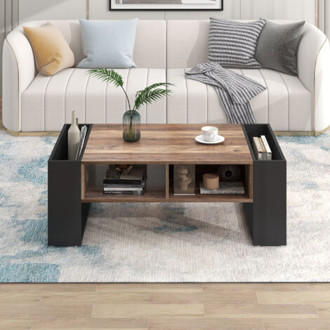 Tavolino Con Venature Del Legno, 106,4 X 40 X 60 Cm, 1 Cassetto Senza Maniglia, 1 Vano Portaoggetti 1 Vano Portaoggetti Posteriore 83274463