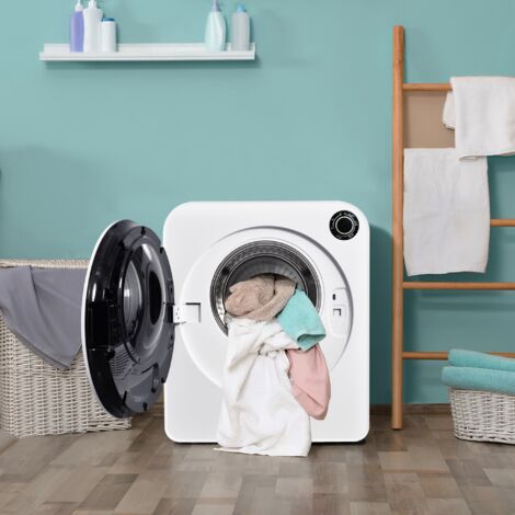 Asciugatrice 3 kg, 830w, tripla filtrazione, possibile montaggio a parete, 5 programmi, protezione dal surriscaldamento, classe energetica C, bianca