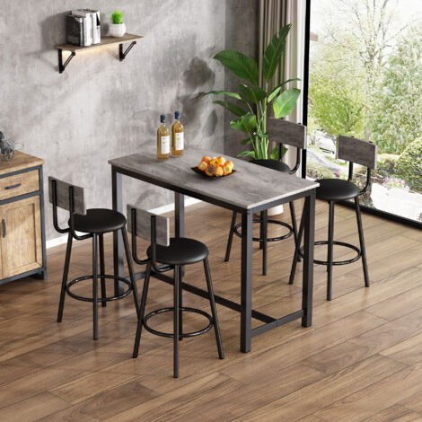 LEWE Set da 4 Sedie Imbottite per Sala da Pranzo, Cucina e Soggiorno - Tessuto Tecnico con Base in Metallo - Design Moderno