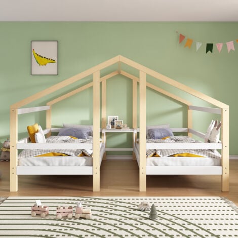 Letto A Casetta Bambini In Legno Massello 80x160 Cm - Con Cassetti E Protezione Anticaduta - Foto 11