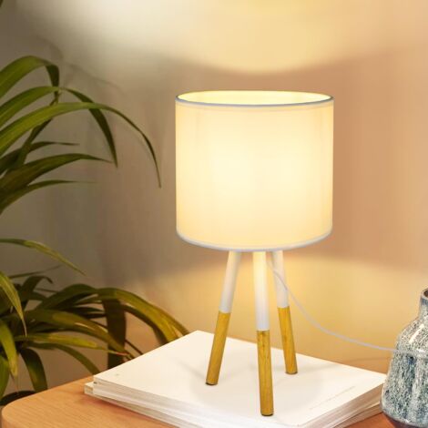 Moderne Nachttischlampe Mit Kristall-Sockel & Stoffschirm – Höhe 55 Cm, E27 Fassung