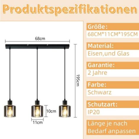 Hängeleuchte Esszimmer Pendelleuchte Wohnzimmer Esstischleuchte, Metall Hängeleuchte Esszimmer Pendelleuchte Wohnzimmer Esstischleuchte, Metall