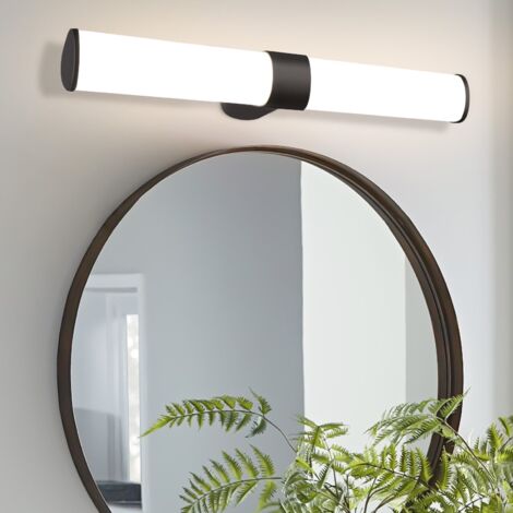 GBLY LED Spiegelleuchte Bad Spiegellampe - Schwarz Wandlampe Badezimmer 8W Badleuchte Wand Wasserdicht IP44 Wandleuchte Neutralweiß 4000K Badlampe schminklicht für Badschrank Schminktisch - 40CM