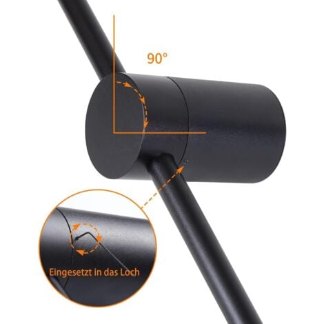 GBLY LED Wandleuchte Innen Wandlampe - 60CM Schwarz Modern Flurlampe Design Treppenhauslampe 3000K Warmweiß Küchenlampe Indirekt Wandbeleuchtung für Wohnzimmer Schlafzimmer Flur Treppenhaus Bett Küche