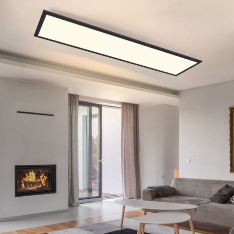 EIDISUNY LED-Deckenleuchte 22W Schwarz - 4 Streifen Design, Kaltweiß 6000K, Für Flur & Zimmer