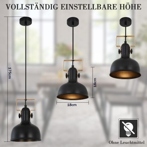 EGLO Pendelleuchte Ebury – Hängeleuchte Industrial/skandi In Schwarz/Weiß, Mit E27 Fassung