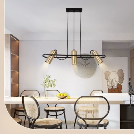 Pendelleuchte Für Esszimmer Und Wohnzimmer – Grau-Gold – Deckenlampe Mit E27 Fassung Für Gemütliches Licht