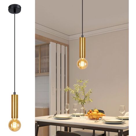 EGLO Hängelampe Espinardo – Pendelleuchte Im Industrial Design, Schwarz/gold, 38 Cm Durchmesser, Für E27 Birnen