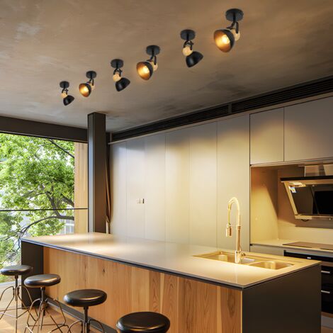 GBLY Deckenleuchte Schwarz Deckenlampe Vintage - E27 Küchenlampe 4