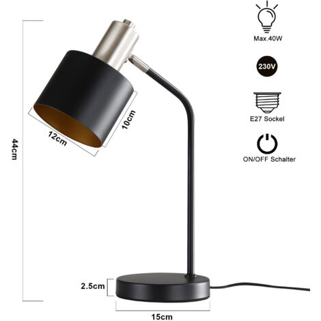 Ideal Lux Nordik Tischlampe schwarz gold