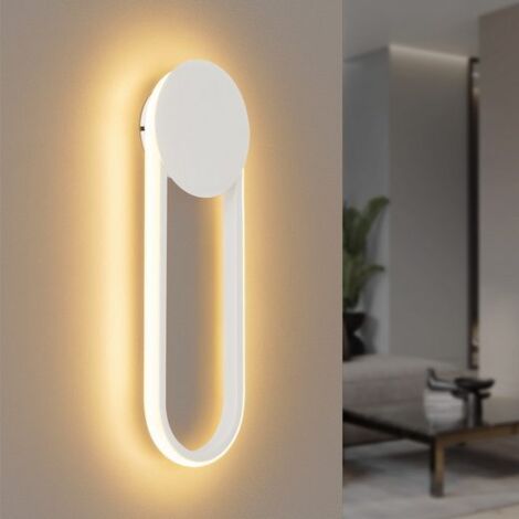 GBLY LED Wandleuchte Innen Wandlampe - 12W Treppenhauslampe 41cm Weiß Flurlampe Modern Design 3000K Warmweiß Minimalistische Wandbeleuchtung für Schlafzimmer Wohnzimmer Flur Treppenhaus Küche