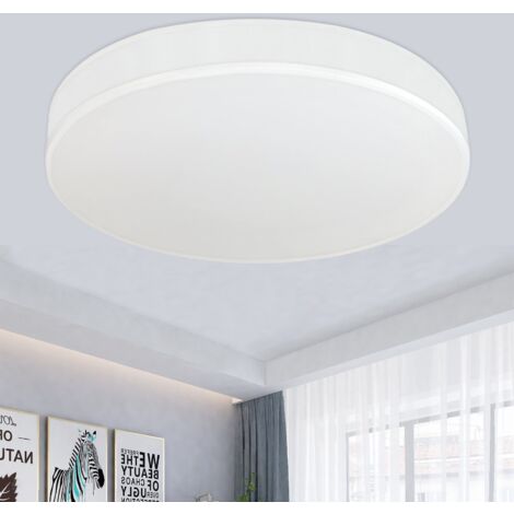 GBLY plafoniera LED bianca, illuminazione a soffitto dal design moderno, rustico e sobrio, illuminazione per ufficio, rotonda Ø30cm， 3000K 12W