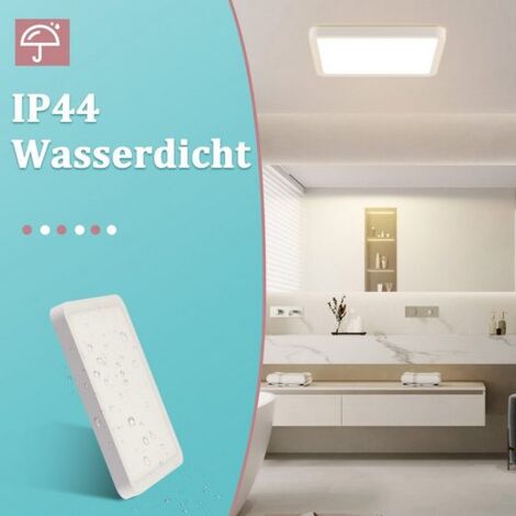 GBLY Plafoniere LED da Soffitto per camera da letto - Ø28CM, lampada dimmerabile con telecomando 24W, lampada da cucina con cambio di colore RGB, da soffitto piatta IP54 per corridoio e bagno.