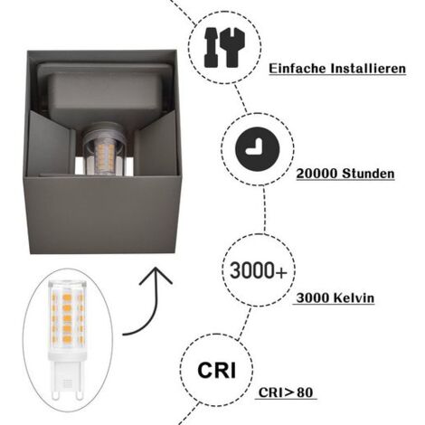 GBLY 2 Pezzi Lampade Da Parete A LED Per Interni - Lampada Da Parete Nera E Oro Verso Lalto E Verso Il Basso Impermeabile Ip65 Regolabile Con Luce Bianca Calda 3000k Faretto Da Parete G9 82864772