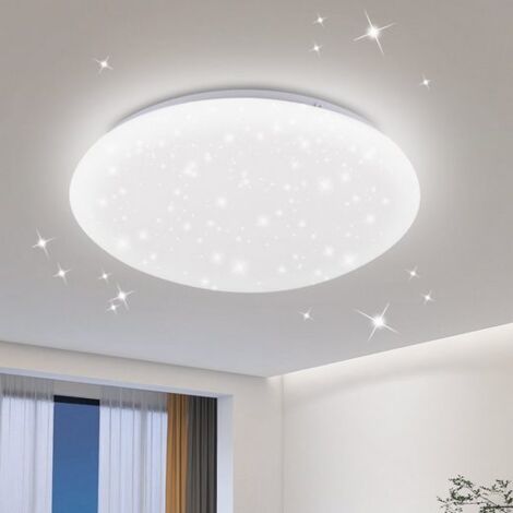 GBLY Plafoniera LED Soffitto Camera da letto - Ø25cm Lampada da camera da letto Cielo stellato Bianco freddo 12W 6000K Illuminazione da soffitto Piccola lampada rotonda da camera da letto