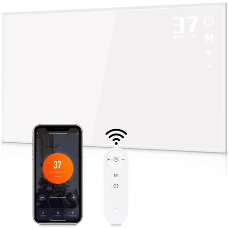 GBLY riscaldamento a infrarossi a parete - Riscaldatore a infrarossi da 600 watt APP Riscaldatore elettrico a risparmio energetico a parete con timer Radiatore elettrico con telecomando