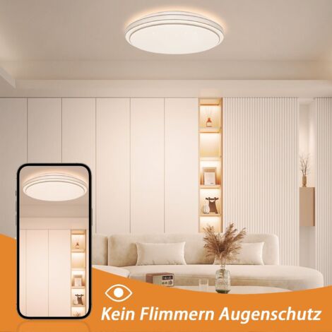 Plafoniera a LED  - GBLY Lampada da Camera da Letto Dimmerabile 23W con Telecomando Ø27cm Lampada da Corridoio Cielo Stellato Illuminazione a Soffitto Rotonda Lampada da Cucina Moderna