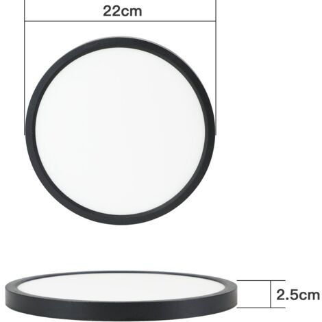 NETTLIFE Plafoniera LED 28cm 30W Rotonda IP44 Dimmerabile Lampada da Camera da Letto per Cantina Bagno Corridoio Lampada con Telecomando | Leroy Merlin