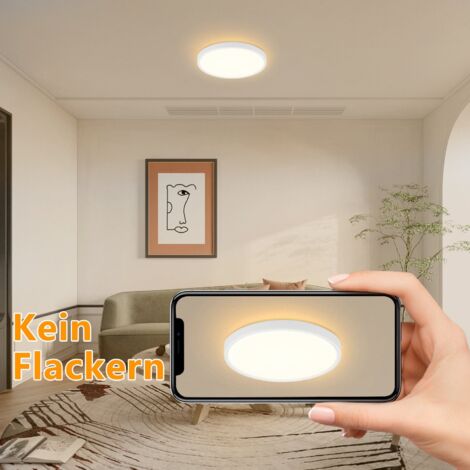 Plafoniera LED Rotonda Piatta -GBLY Plafoniera Moderna Bianca 3000K Lampada da Bagno Bianco Caldo 22CM IP44 Impermeabile per Corridoio Balcone Soggiorno Bagno Camera da Letto Cucina