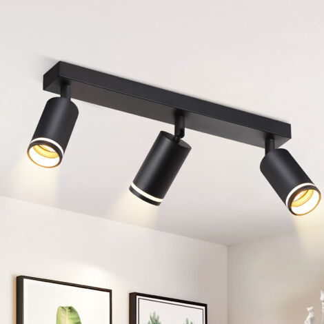 FOOC Faretto da soffitto Girevole 9W Lampade da parete Moduli LED Faretti da parete 920 Lumen 4000K per Soggiorno Camera da letto Ufficio Cucina, Nero confezione da 4
