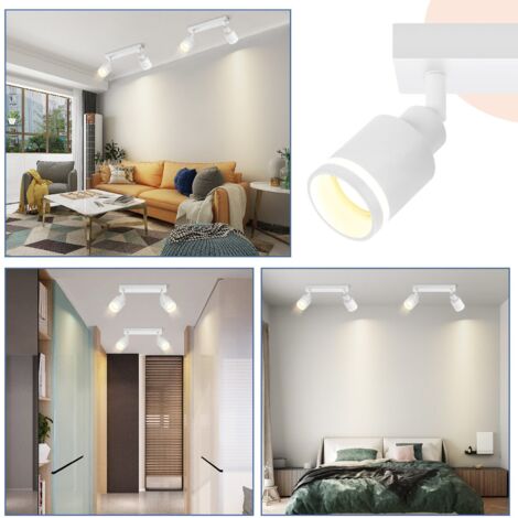 Faretto da Soffitto Bianco GBLY Plafoniera Moderna:Orientabili a 2 ...