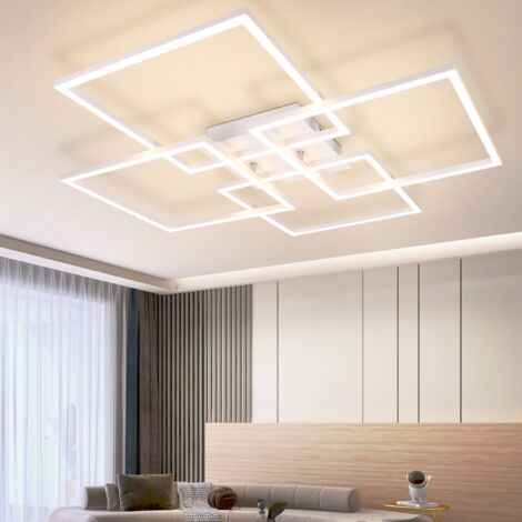 LOVHAUS 5PCS Plafoniera LED 30W Bianca, Pannello LED Rettangolare 100x25 cm,Lampada da Soffitto Moderna Dimmerabile con Telecomando per Ufficio Cucina | Leroy Merlin