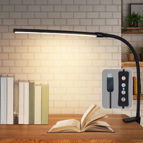 ZMH Lampada da scrivania LED Dimmerabile Clampable White Lampada da lavoro 11W Lampada da scrivania Lampada