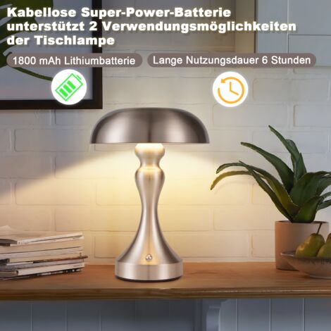Lampada Da Tavolo Portatile LED CCT 3000k-4000k-6000k In Alluminio IP44 1 5w Tattile Intensita Regolabile 91829929