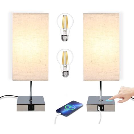 Set 2 Lampade Da Comodino In Rattan Fatte A Mano – Stile Boho Con Paralume In Lino, Attacco E27, Cavo 1,5 M, Perfette Per Camera Da Letto, Soggiorno E Studio – Regalo Elegante
