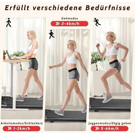 Tapis Roulant Elettrico Con Inclinazione - Walking Pad Regolabile 1-6 Km/h, Motore 3.0 HP - Foto 11