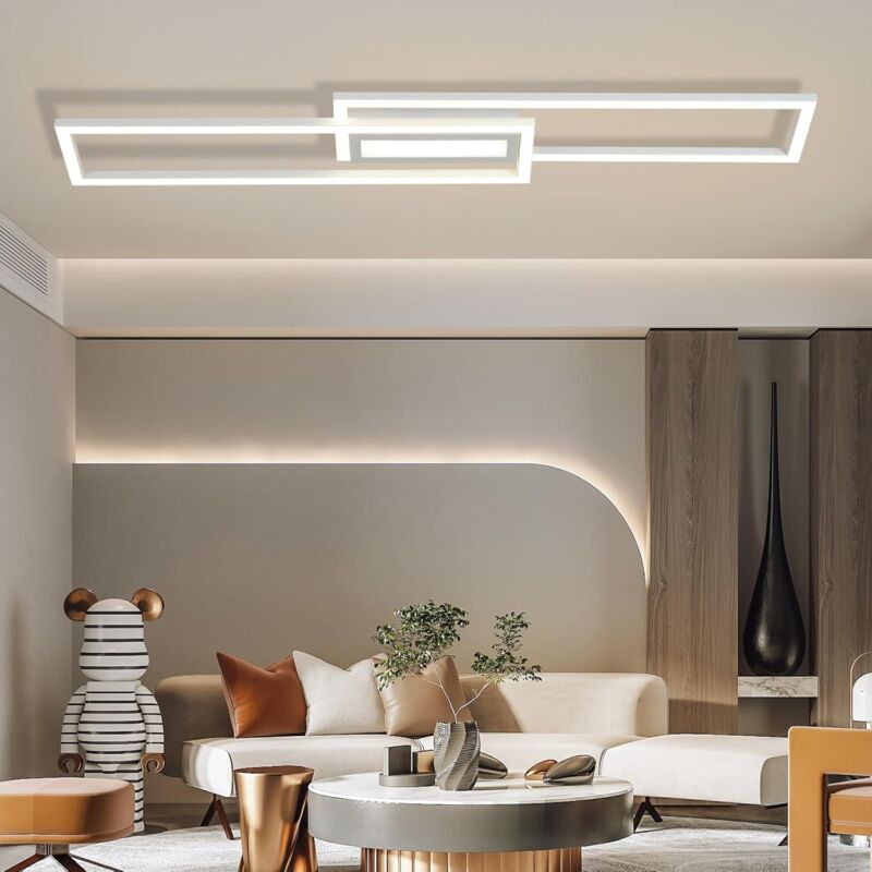 Lámpara De Techo Retro LED Plafón De Bambú Vintage Regulable Con Control Remoto Luz Techo De Bambú Natural Lámpara De Araña Hecha A Mano Iluminación De Techo Dormitorio Club Lámpara Colgante (50CM