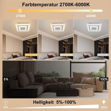 GBLY Lámpara de Techo LED Luz de Techo para Sala de Estar: Lámpara de Sala de Estar Lámpara de Cocina Regulable de 30 cm Lámpara de Dormitorio de Acrílico Moderna de 23 W con Control Remoto
