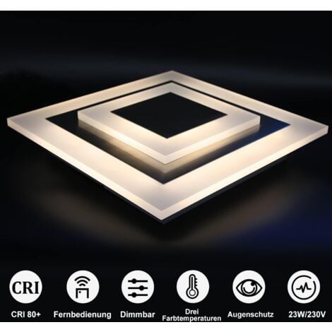 GBLY Lámpara de Techo LED Luz de Techo para Sala de Estar: Lámpara de Sala de Estar Lámpara de Cocina Regulable de 30 cm Lámpara de Dormitorio de Acrílico Moderna de 23 W con Control Remoto