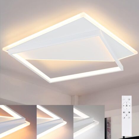 GBLY Lámpara de Techo Luz de Techo Regulable LED Lámpara de Dormitorio Blanca 53W Lámpara de Sala de Estar Moderna Lámpara de Cocina de 48 cm para Pasillo de Cocina