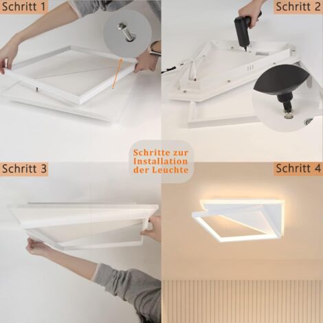 GBLY Lámpara de Techo Luz de Techo Regulable LED Lámpara de Dormitorio Blanca 53W Lámpara de Sala de Estar Moderna Lámpara de Cocina de 48 cm para Pasillo de Cocina