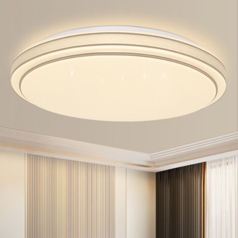 Lámpara de Techo LED  - GBLY Diámetro 27 cm Lámpara de Dormitorio con Cielo Estrellado Lámpara de Cocina Moderna Lámpara de Pasillo Blanca cálida de 12 W Lámpara de Techo Redonda para Cocina
