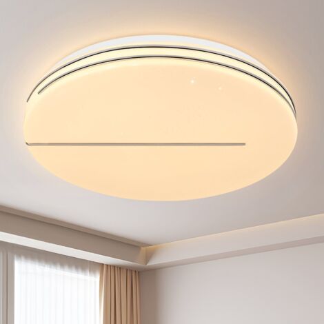 Lámpara de Techo LED GBLY - Ø27 cm Lámpara de Dormitorio con Cielo Estrellado Lámpara de Cocina de 12 W Lámpara de Pasillo Blanca cálida Iluminación de Techo de Cocina Redonda Moderna
