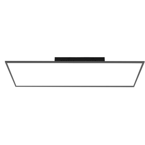Lámpara de techo LED negra regulable GBLY, lámpara de escritorio con mando a distancia, moderna lámpara de salón de 100 x 25 cm, lámpara de cocina de 42 W, panel de techo negro para dormitorio